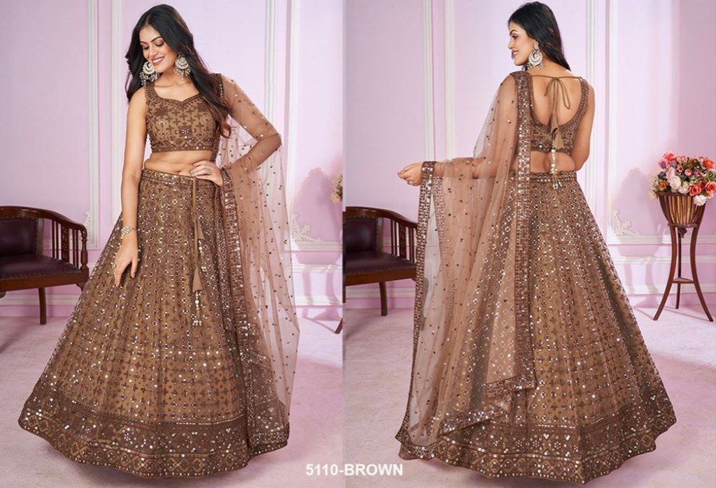 Lengha Choli braun